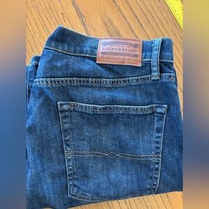 Lucky Brand Men's Blue Jeans 181 Relaxed Straight 36 x 32 worn once